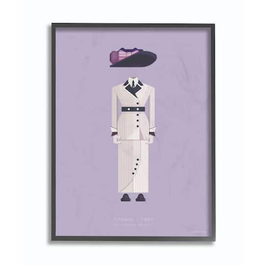 Stupell Industries Titanic Fashion Design Wall Accent with Black Frame